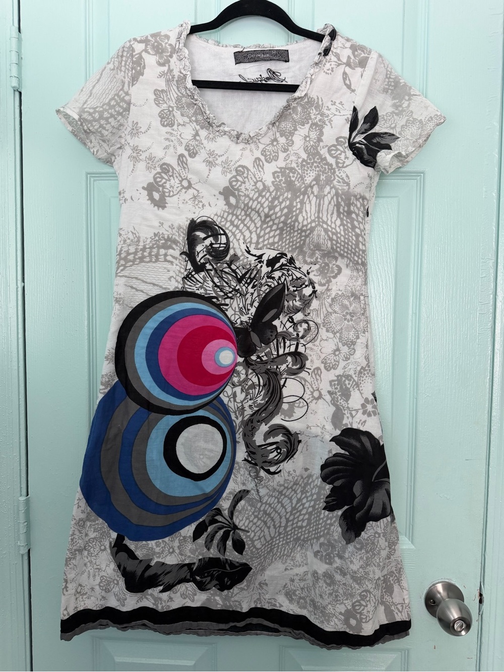 Desigual Abstract Print Mini Dress Size Medium